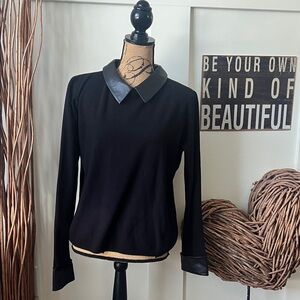 Elegant Black Women's Sweater Blouse